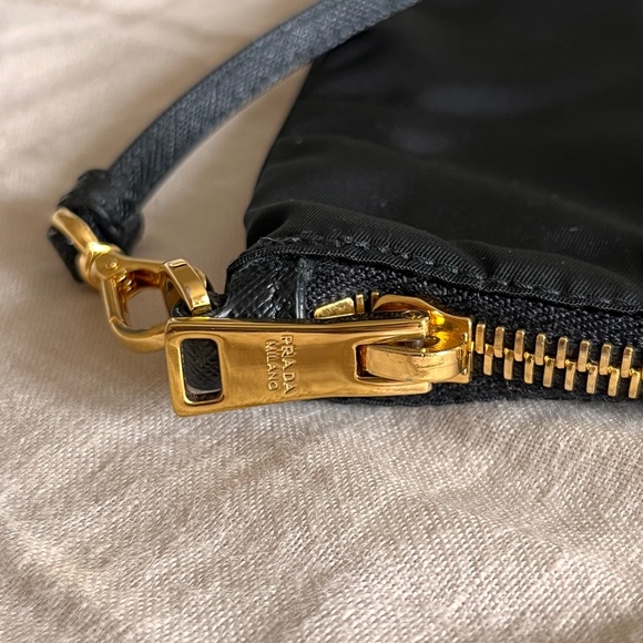 Prada Nylon Pouchette Leather Top Handle - Picture 4 of 6